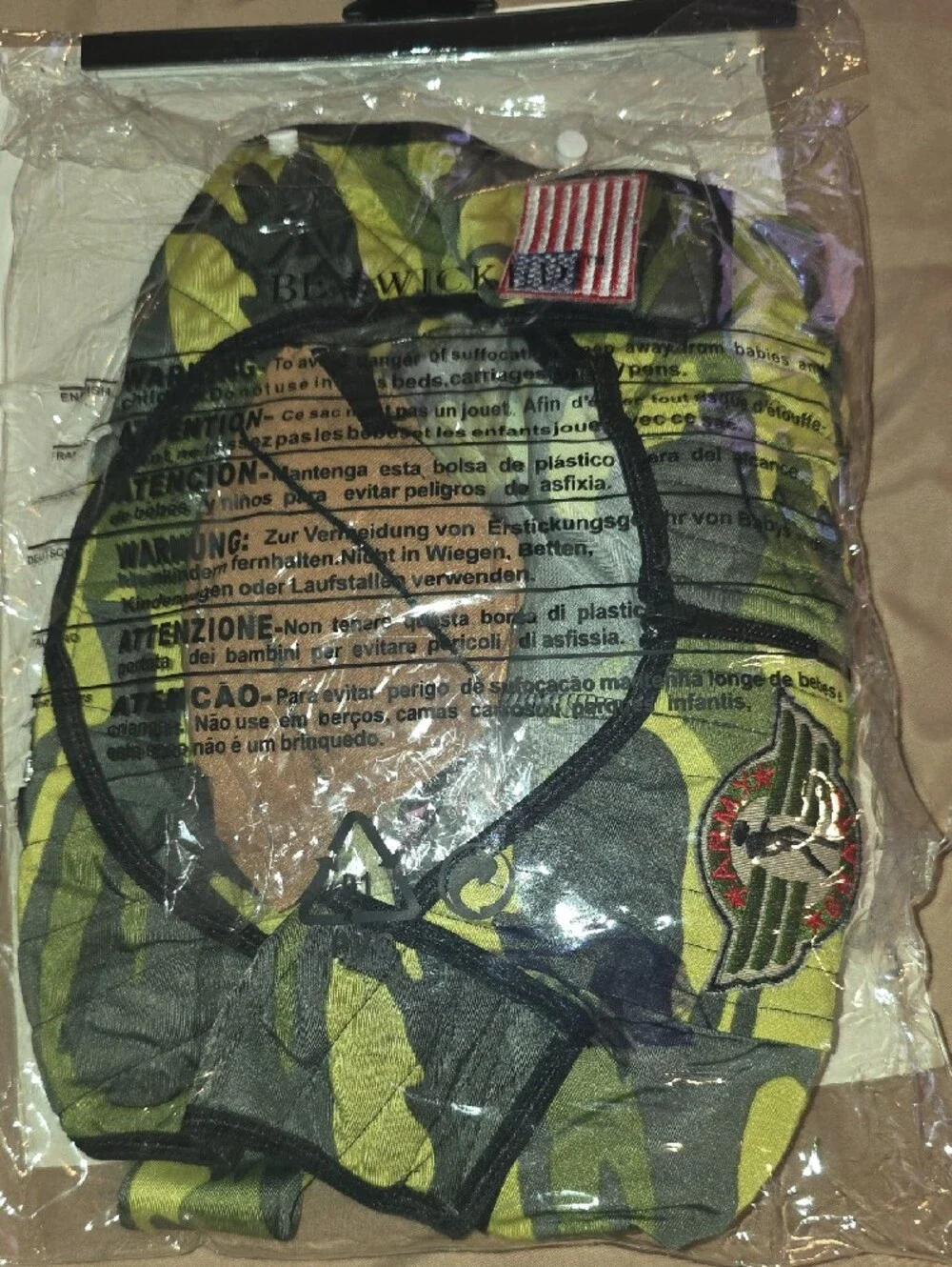 3-PC Army Brat Costume - Green Camouflage